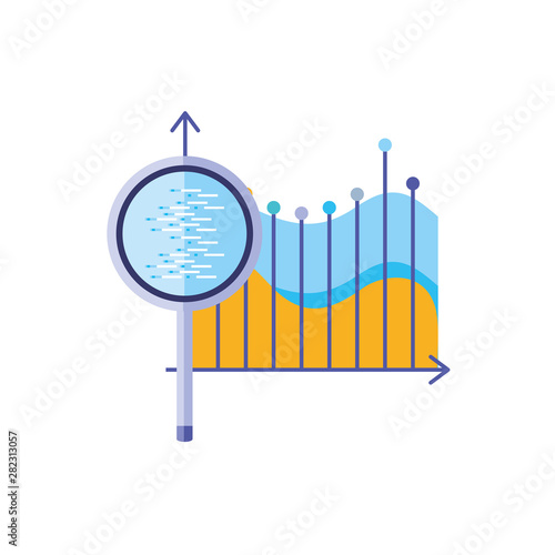 statistical graphics with search magnifying glass