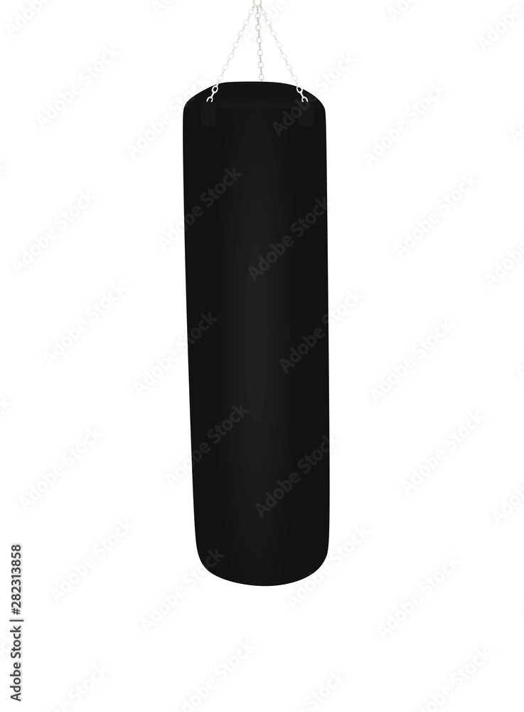 Black boxing bag. vector illustration Black boxing bag. vector illustration