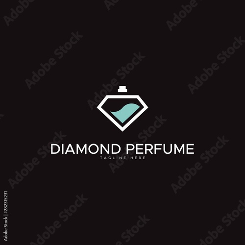 DIAMOND PERFUME LOGO DESIGN UNIQUE