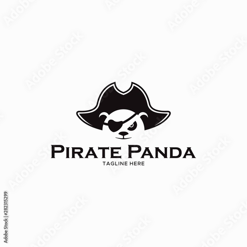 PIRATE PANDA LOGO DESIGN UNIQUE