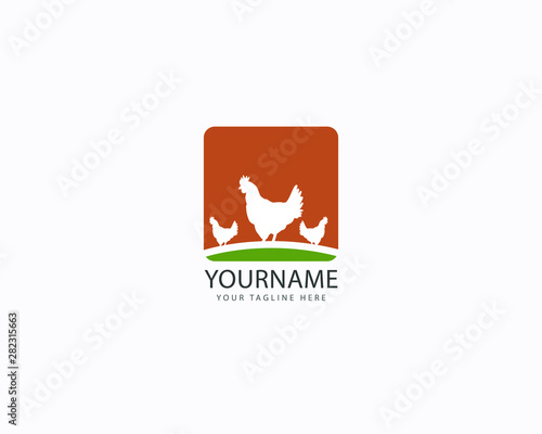 Vector Chicken Logo Fully Editable designed