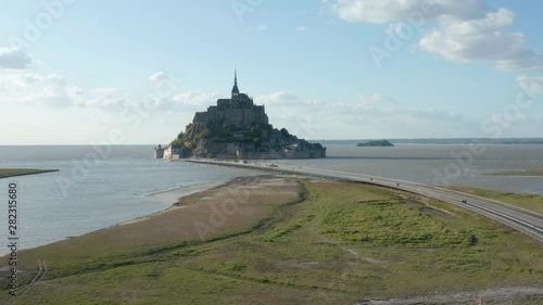 Mont Saint Michel aerial view