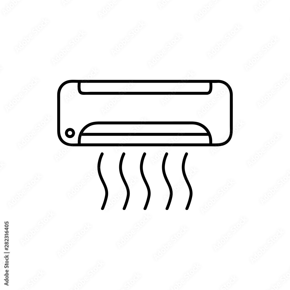 Air conditioner line icon. Vector graphics, a linear pattern on a white background, eps 10. Air conditioner line icon. Vector graphics, a linear pattern on a white background, eps 10.