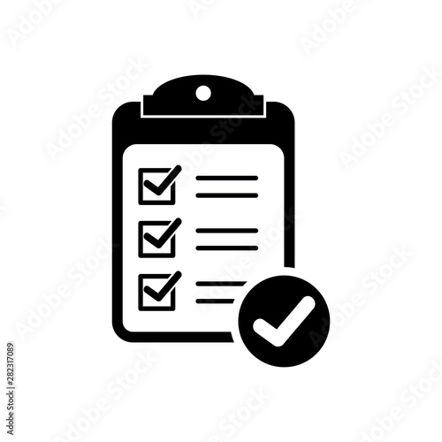 The checklist icon. Clipboard symbol. Flat Vector illustration © OLGA