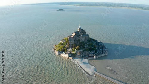 Mont Saint Michel aerial view
