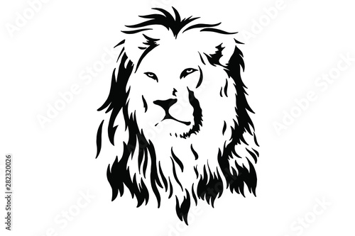Lion Head Logo Vector Template Illustration Graphic Design