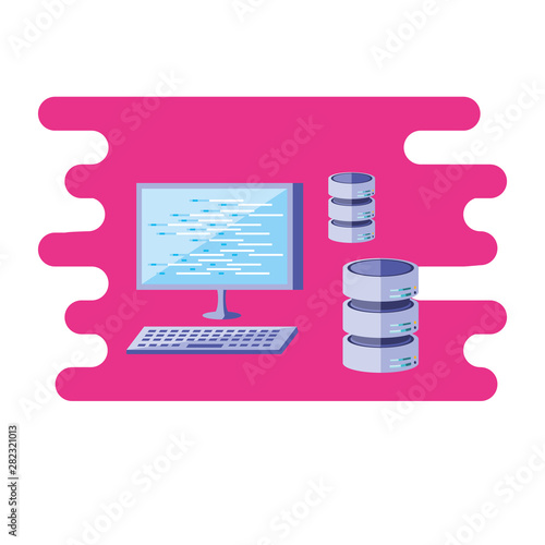 desktop computer with data center disks