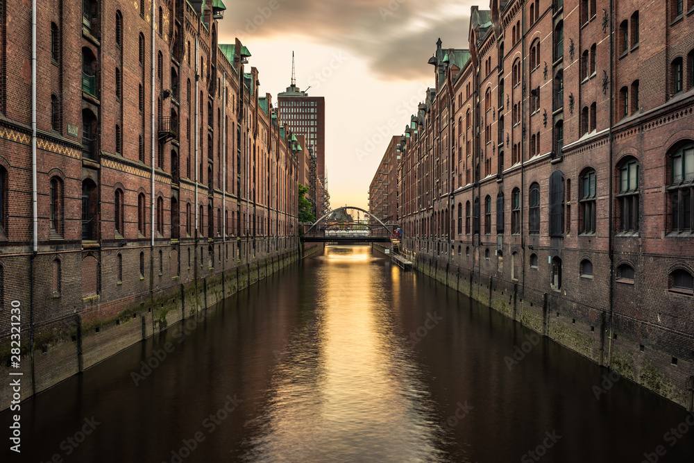 Hamburg Speicherstadt Sonnenuntergang