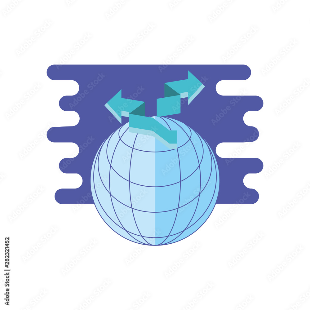 sphere browser technology with set of arrows sphere browser technology with set of arrows