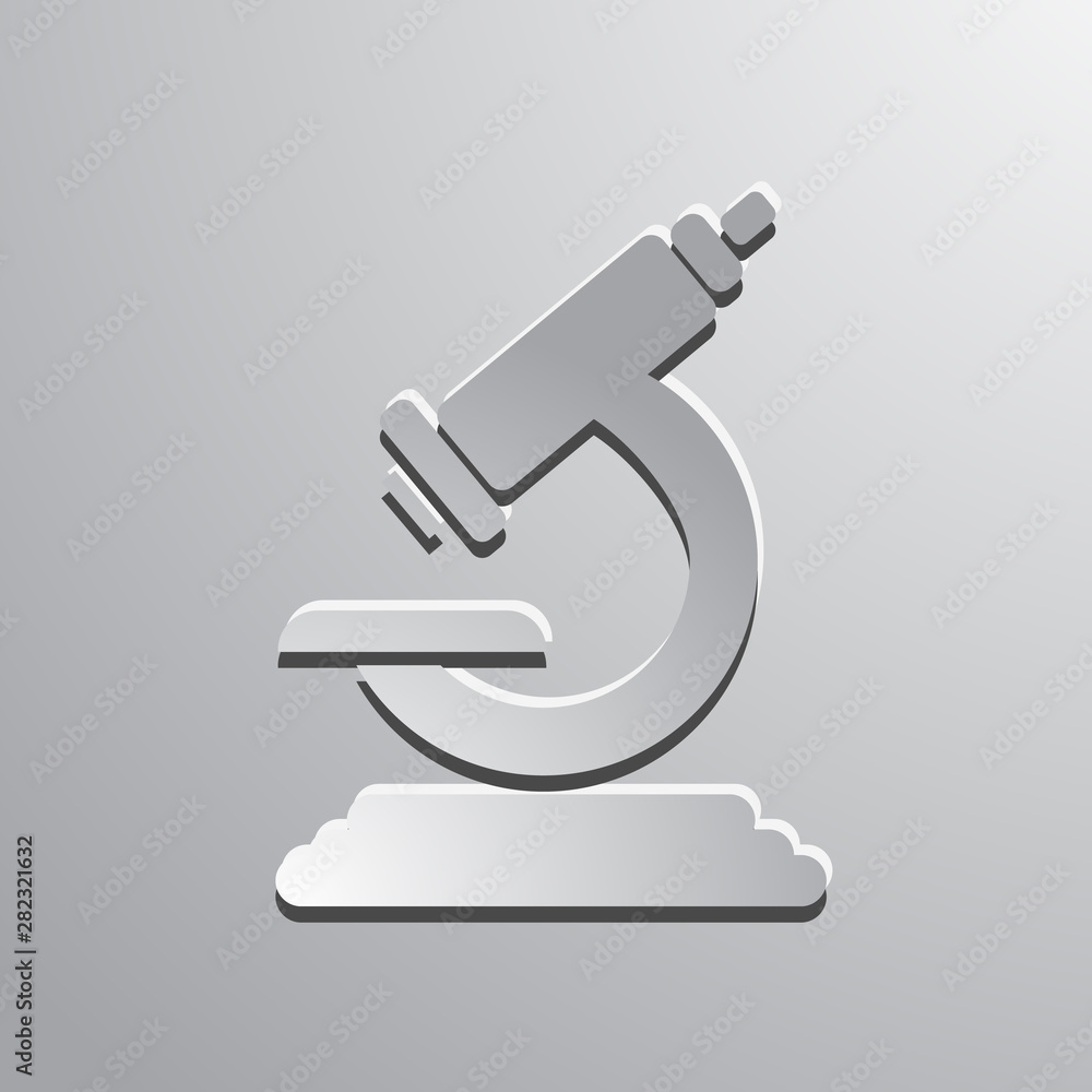 Scientific microscope vector illustration. Isolated icon.