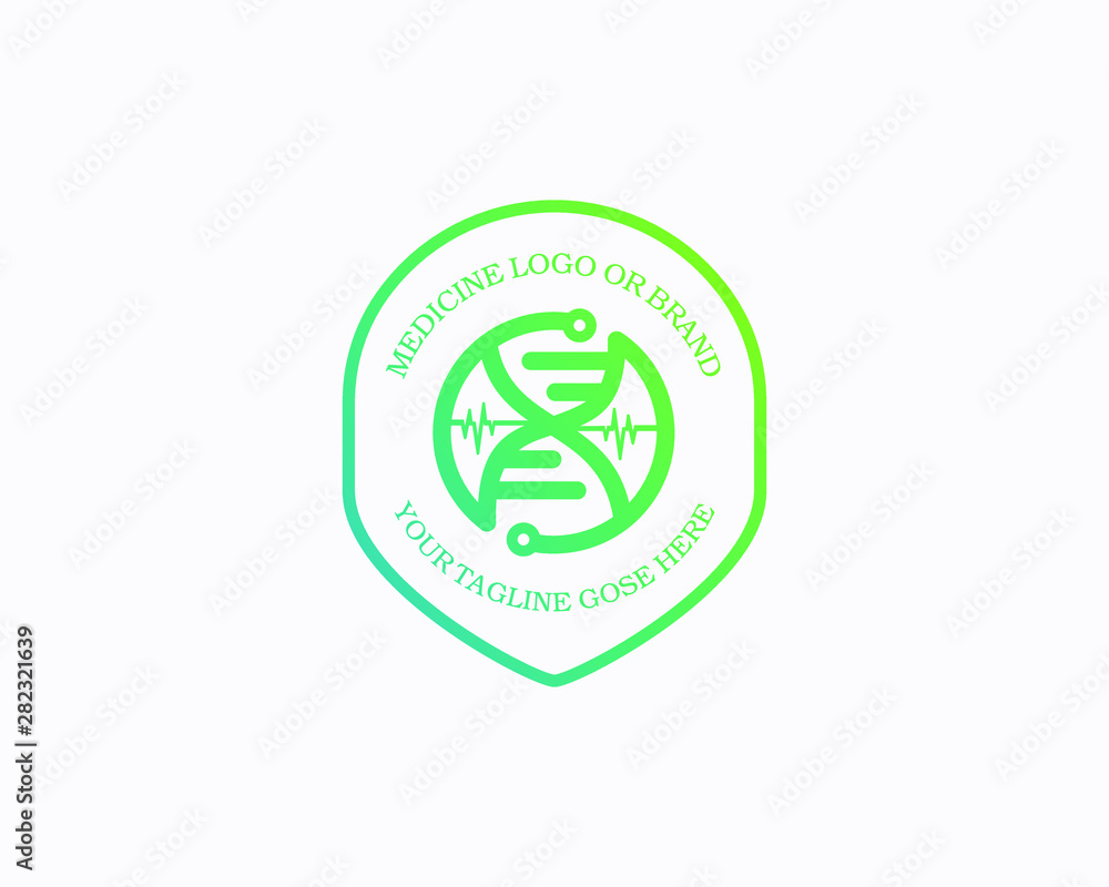 DNA security badge Logo With Simple and Modern brand and logo factory DNA security badge Logo With Simple and Modern brand and logo factory