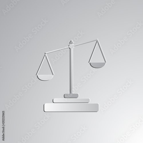 Scales of justice vector illustration. Libra.