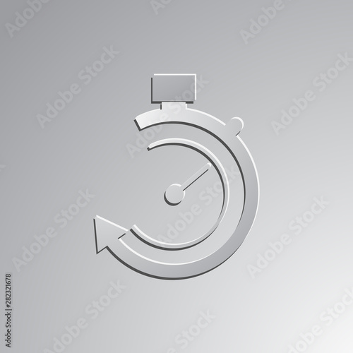 Timer with clockwise arrow vector icon