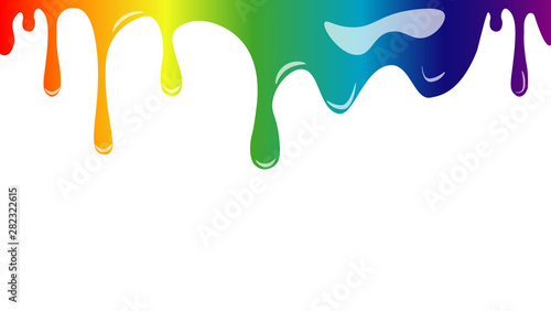 Paint colorful color dripping, Color Droping Background vector illustration