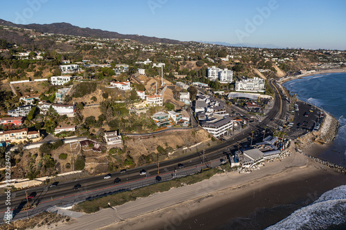 Aerial of Pacific Palisades...