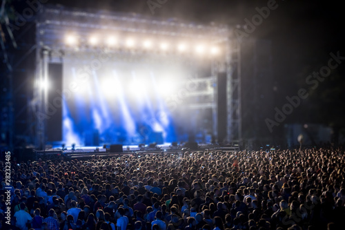 back view of people at the concert