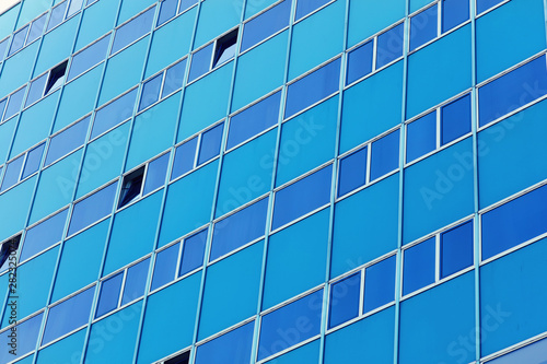 Facade Corporate office building windows close up