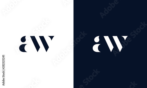 Abstract letter AW logo. This logo icon incorporate with abstract shape in the creative way. It look like letter AW.