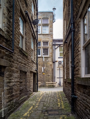 narrow street in old town Architecture,Burnley photo