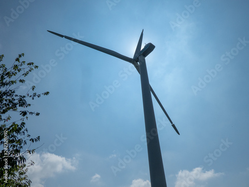 a wind turbine near Bormida Liguria , Italy © mghidoli