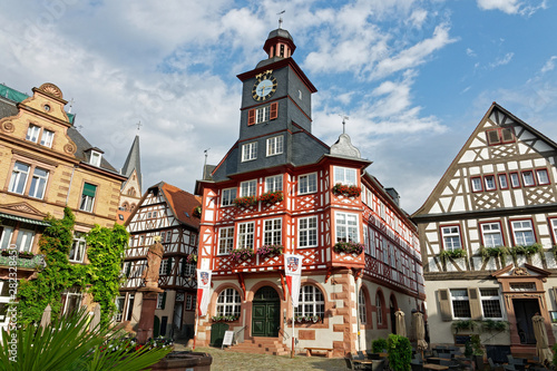 Rathaus im historischen Zentrum von Heppenheim an der Bergstraße, Hessen, Deutschland