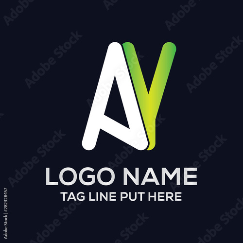 AY Letter logo design template