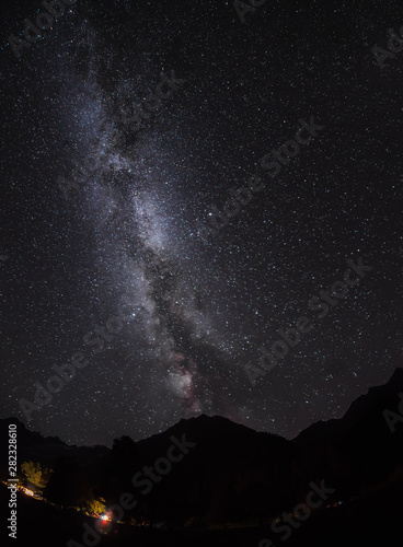 Milky Way galaxy in the mountains of Arkhyz