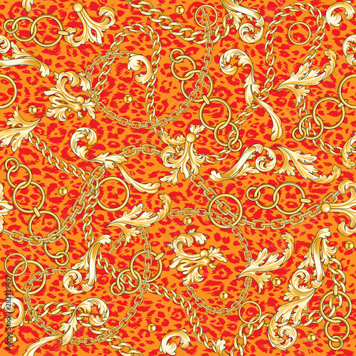Golden baroque flourishes