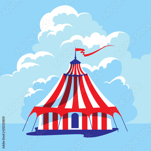Tent retro illustration