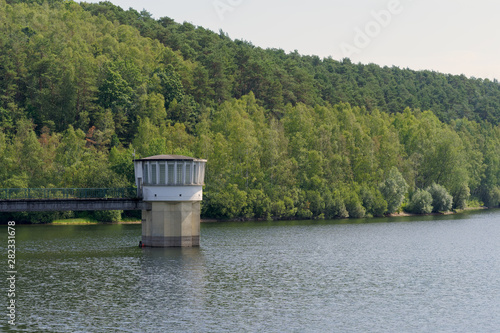 Ry de Rome Dam Couvin Belgium - Water treatment reserve and hydroelectricity photo