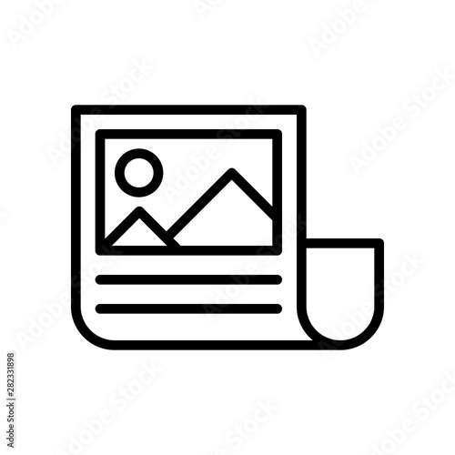 Press Release, newspaper illustration, modern stylish icon
