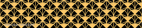 Vector modern geometric tiles pattern. Golden shapes. Abstract art deco seamless luxury background.