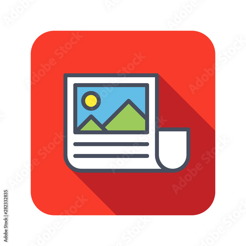 Press Release, newspaper illustration, modern stylish icon