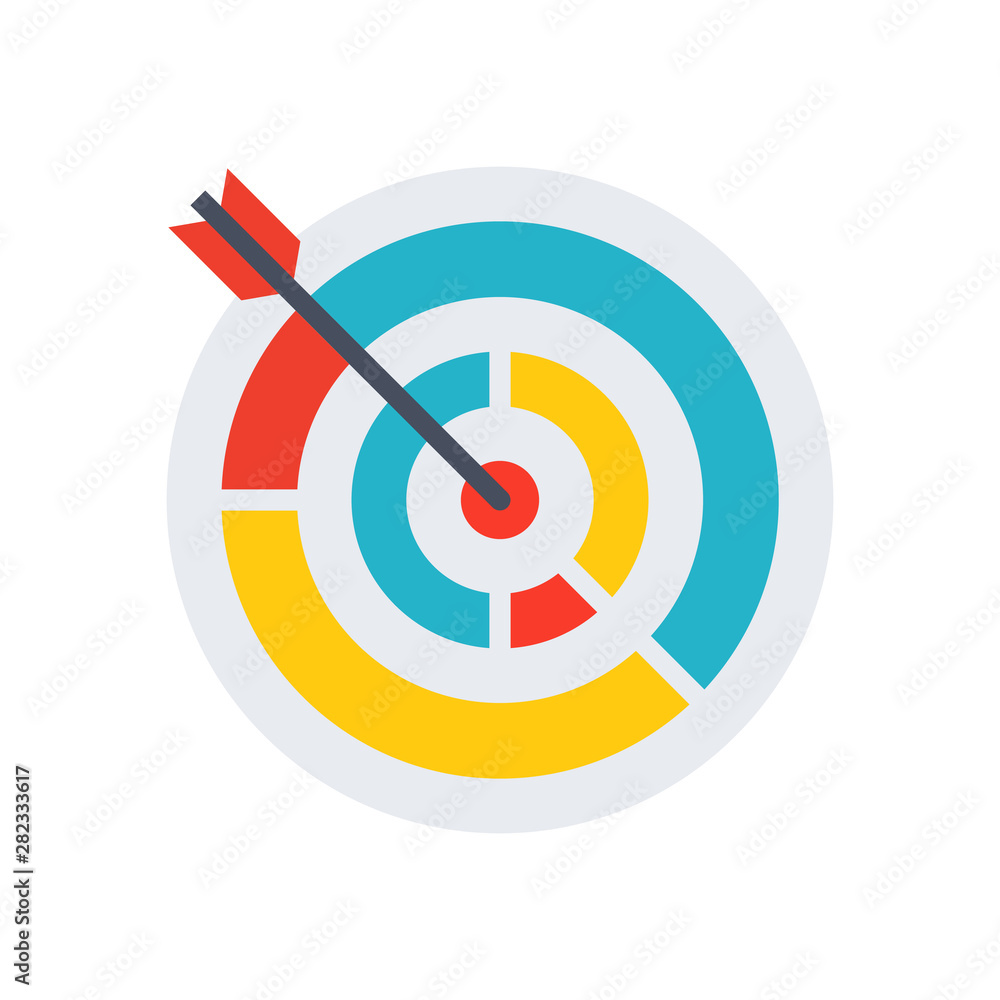 Target modern stylish icon on white background Target modern stylish icon on white background