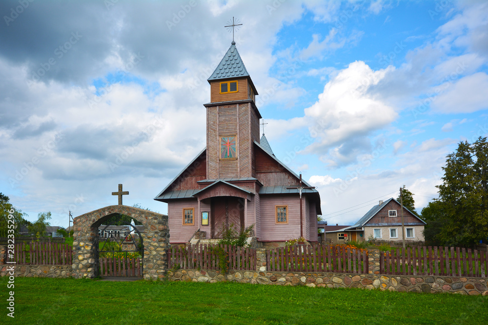 Catholic Church of the virgin Mary Queen in the village of Porplishche, Belarus