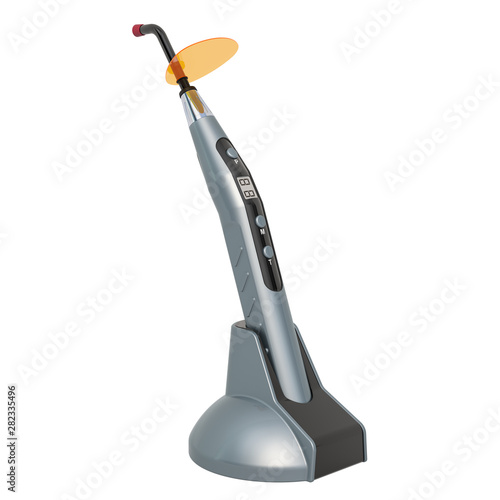 Wireless dental curing light LED, 3D rendering
