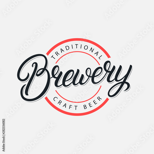 Brewery hand written lettering logo