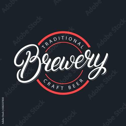 Brewery hand written lettering logo