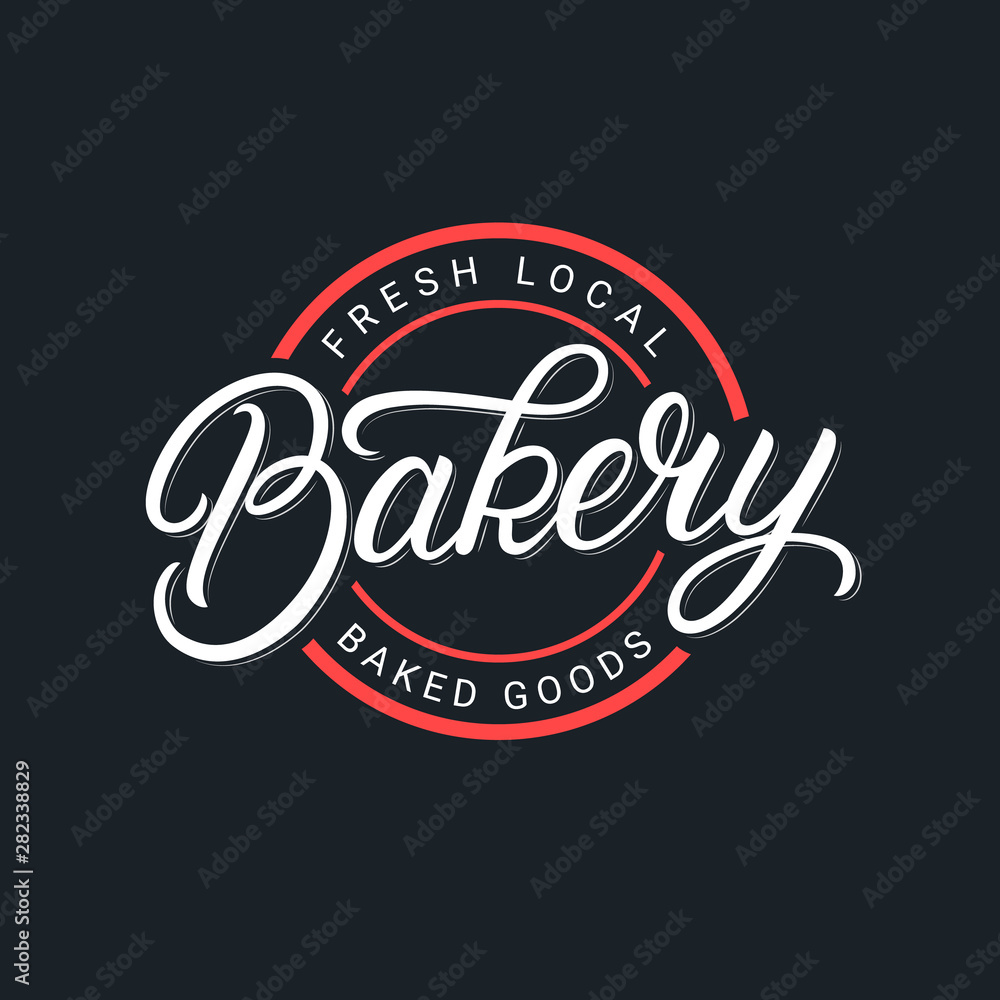 Bakery hand written lettering logo