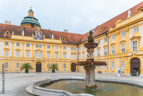 Fountain on Prelate's Courtyard, Melk Abbey, Melk, Austria