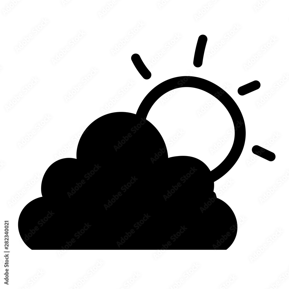 Isolated sun and cloud vector design Isolated sun and cloud vector design