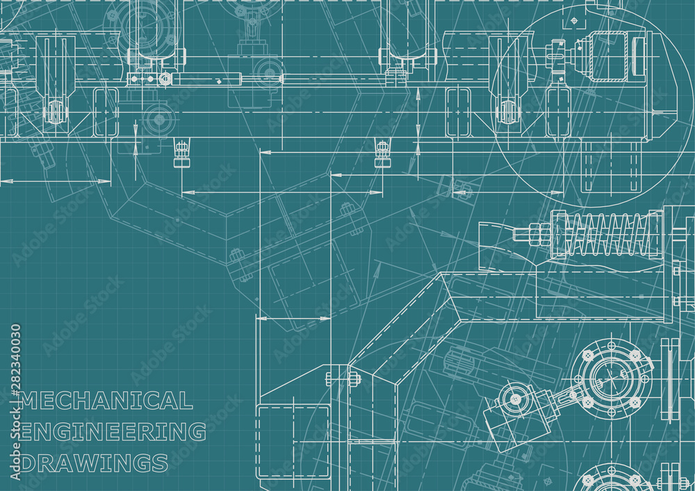 Blueprint. Vector engineering illustration