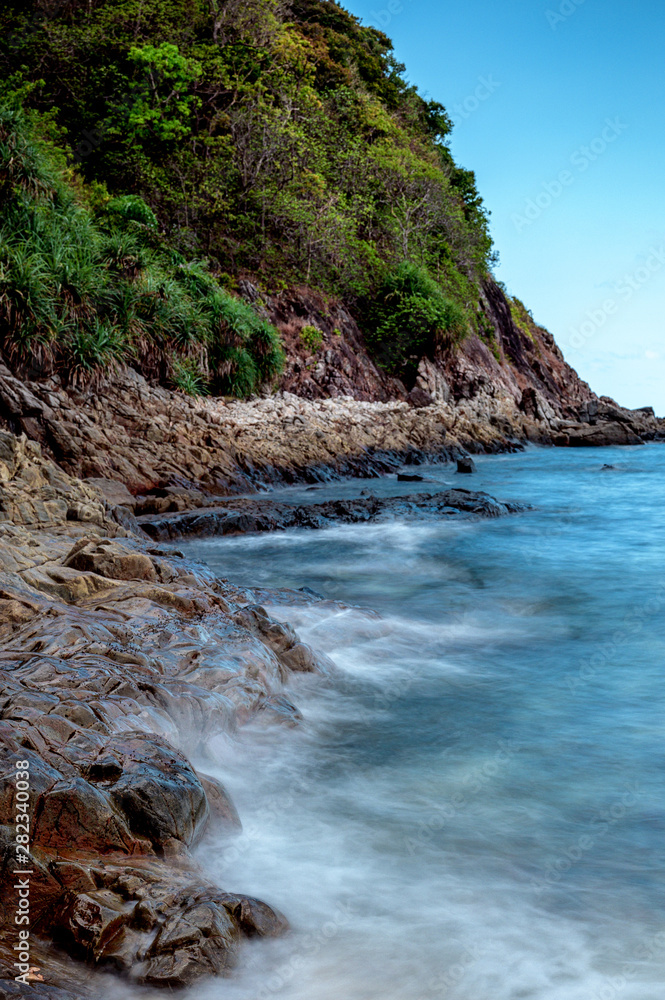rocky beach on Con Dao island in Vietnam rocky beach on Con Dao island in Vietnam