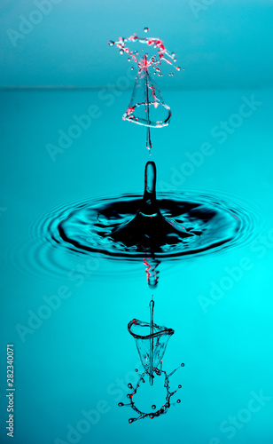 blue drop of water