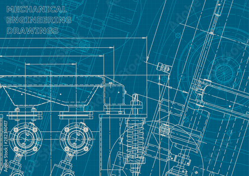 Blueprint. Corporate style. Instrument-making drawings