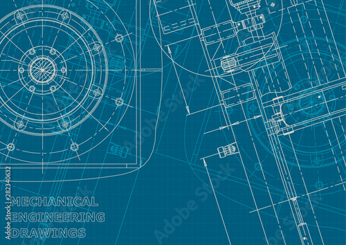 Blueprint, Sketch. Vector engineering illustration