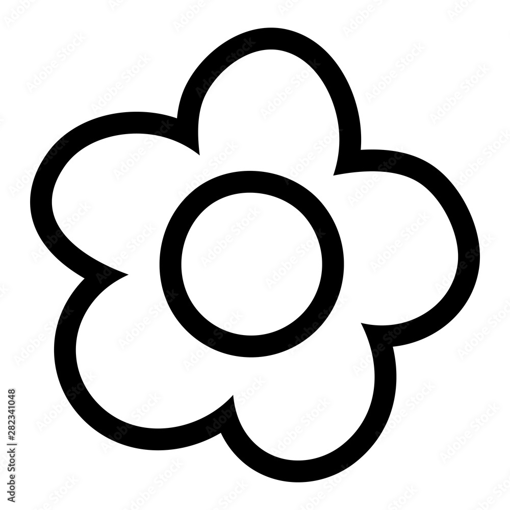 Isolated flower ornament draw design Isolated flower ornament draw design
