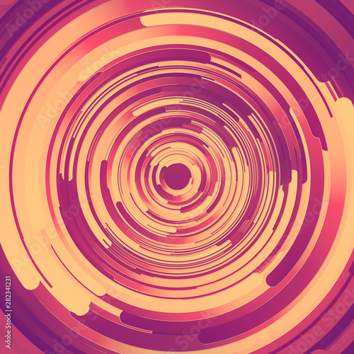 Modern covers design composition with color gradients circles. 3d rendering