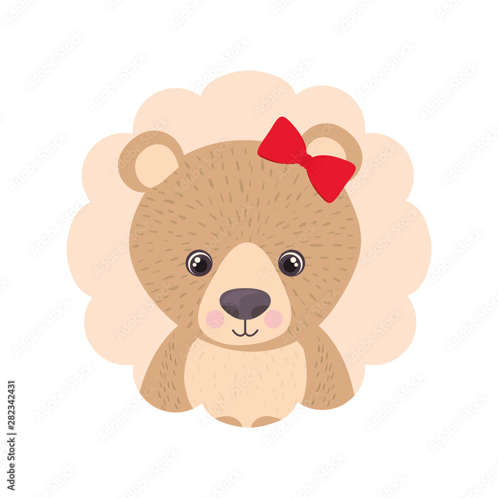 Fototapeta premium cute and adorable bear with frame