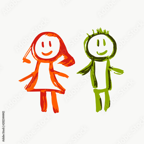 Vector icons Male and female public washroom door lavatory. Ladies and gents restroom or woman and man bathroom